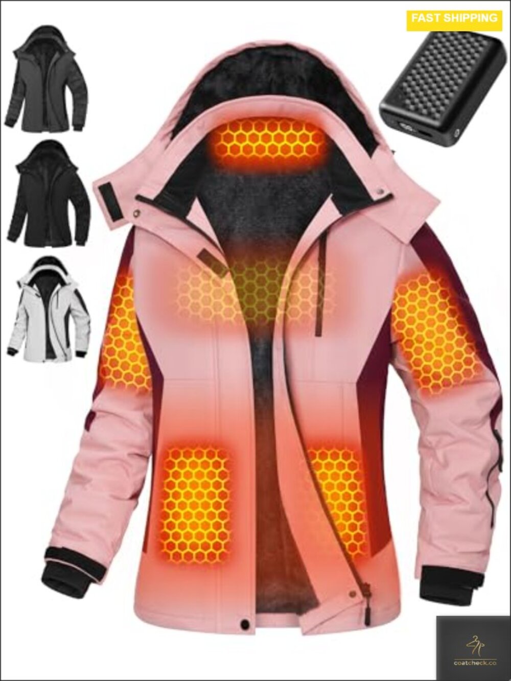 Graphene Heated Jacket 12V 18400mAh Rechargeable Battery Water Repellent